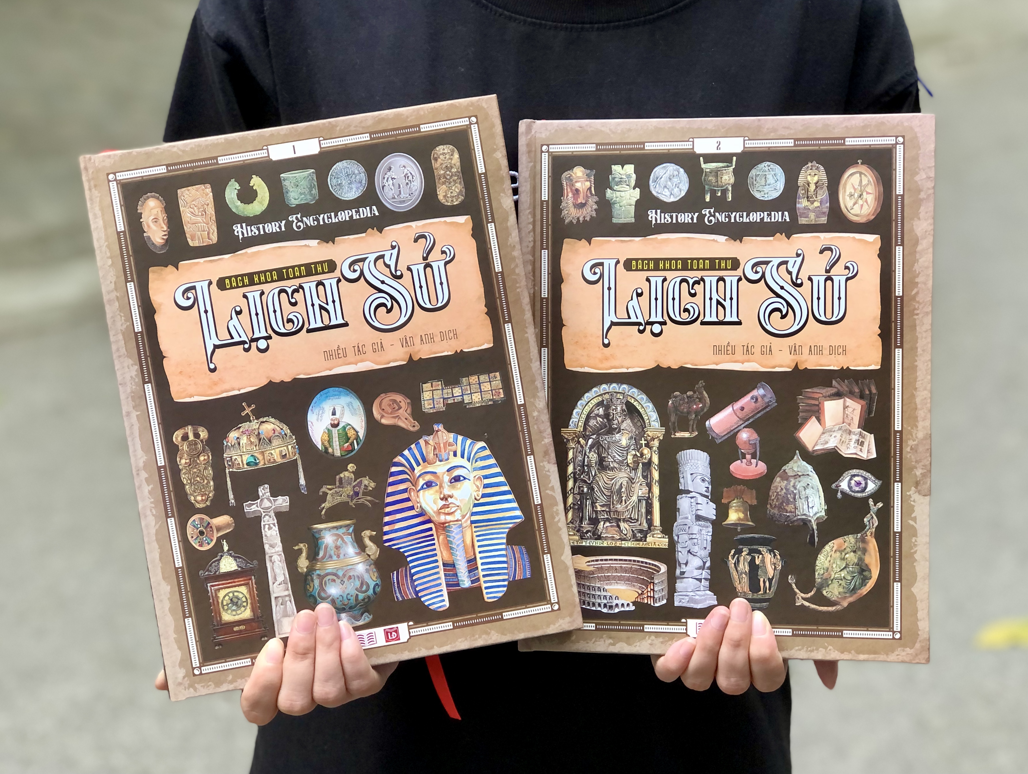 Sách Lịch Sử - Combo Bách Khoa Toàn Thư Lịch Sử (History Encyclopedia) Tập 1,Tập 2 - Á Châu Books - Tham Khảo Kiến Thức Lịch Sử Qua Từng Thời Kỳ ( Từ Thế Giới Cổ Đại Đến Thời Kỳ Hiện Đại )
