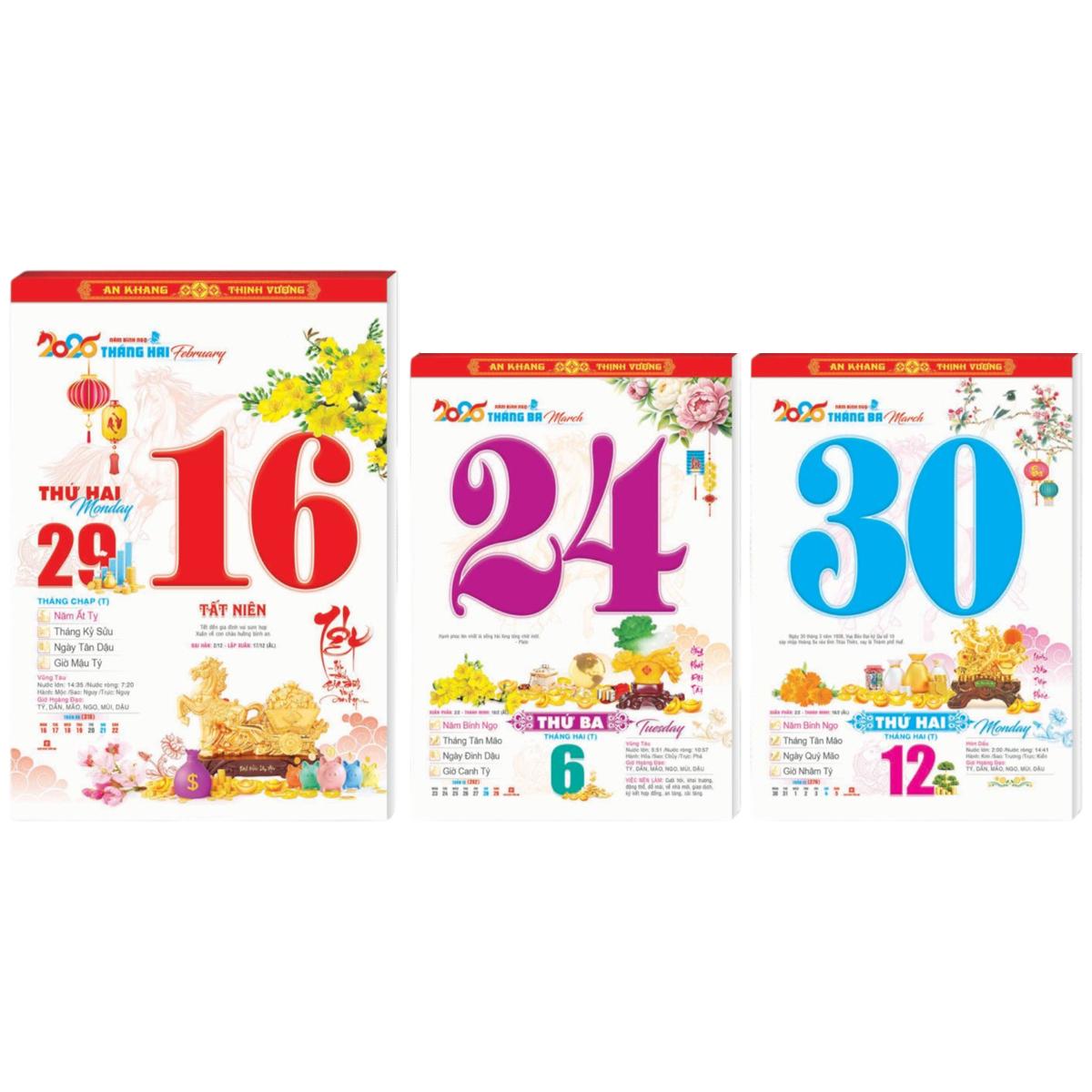 Lịch Bloc Đại Đặc Biệt 2026 - Lộc Vui Thịnh Vượng - Sách Thời Đại STĐ-NST08