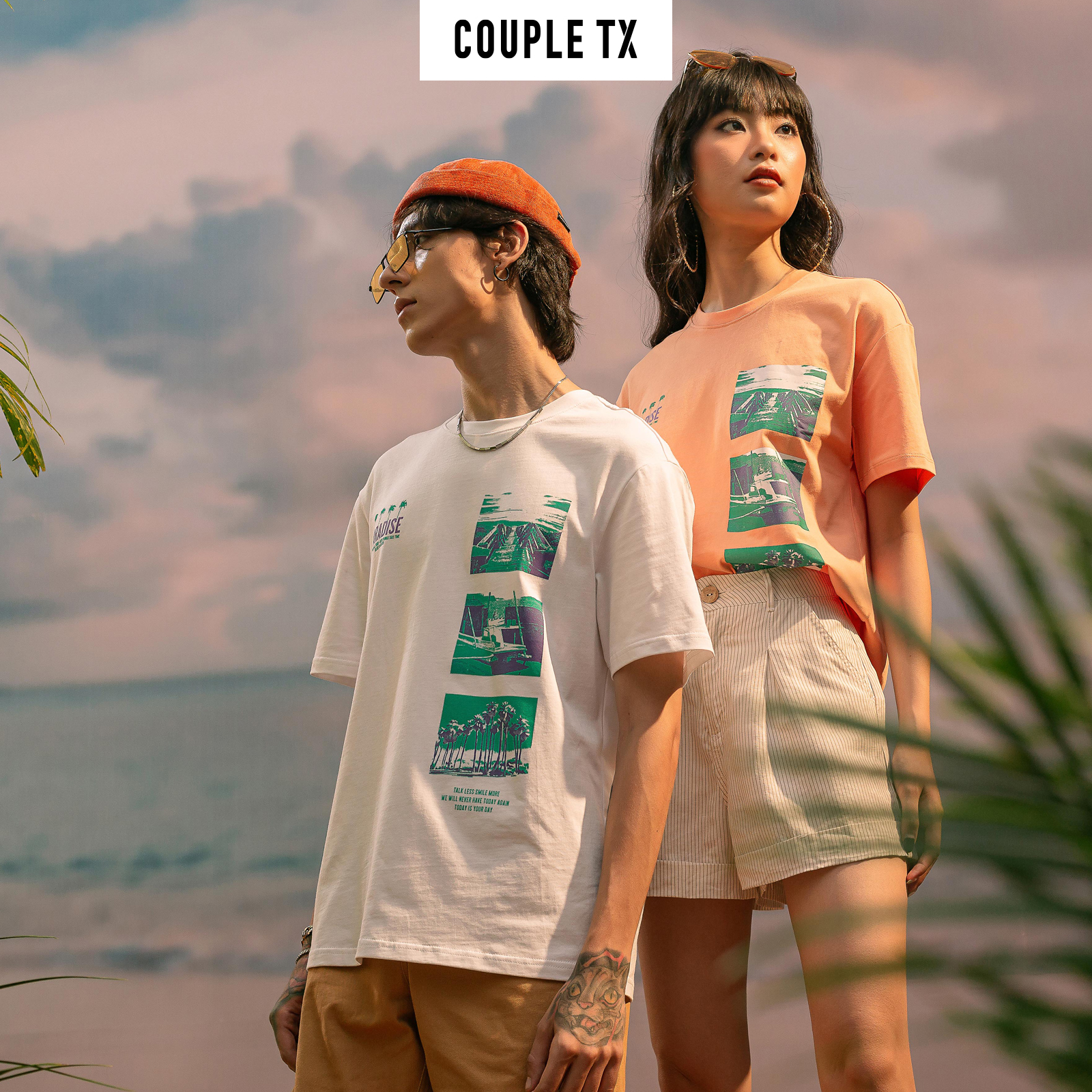 Áo Thun Nam Nữ 100% Cotton In Khung Ảnh Couple TX TS 142