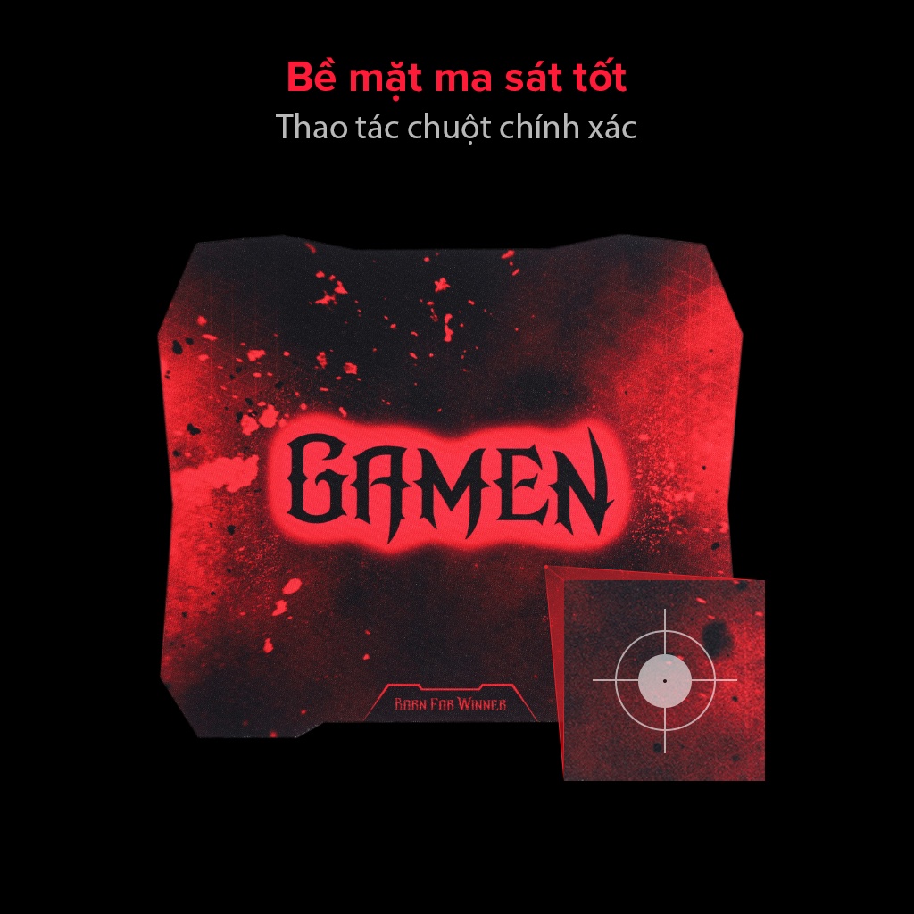 Tấm lót chuột Gamen GP-X bàn di chuột kiểu dáng gaming kích thước 29 x 25 cm - Hàng Chính Hãng