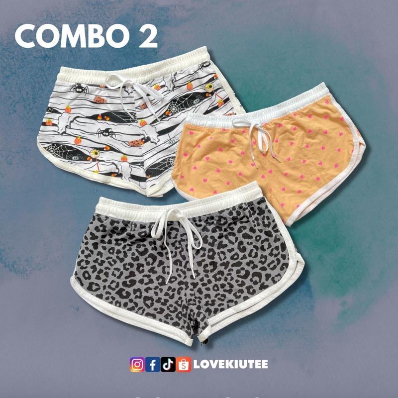 Combo 3 quần hoạ tiết BOOTY SHORT ngắn ôm mông - LOVEKIUTEE