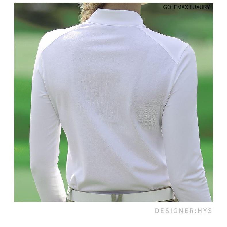 Áo dài tay Golf nữ chính hãng PGM - YF338 - Chất liệu vải sợi Polyester kết hợp spandex cao cấp, bền đẹp