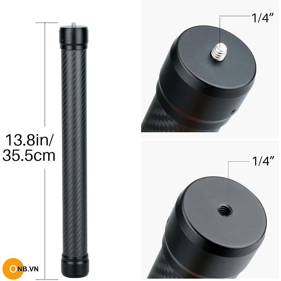 Monopod Uurig DH-10 gậy nối dài 35cm Carbon cho Gimbal máy ảnh, điện thoại