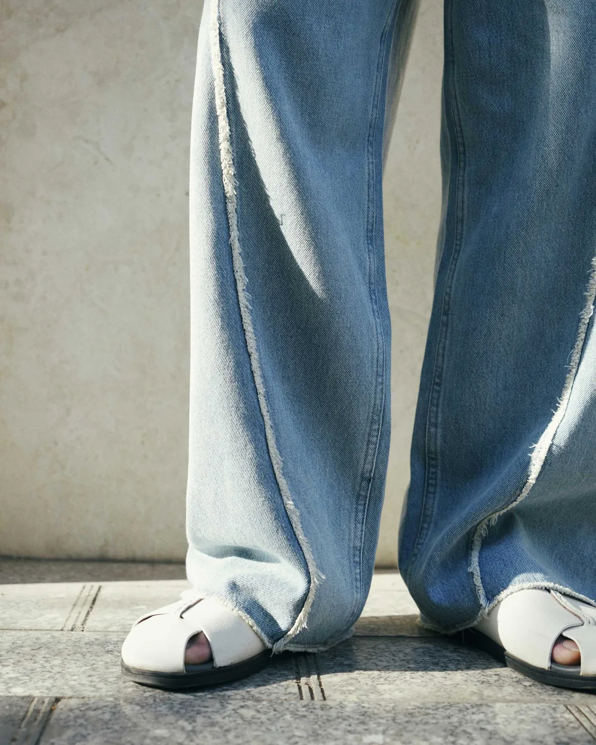 Quần denim nam rã sườn Form Wide leg - ROUTINE 10F25DPA027