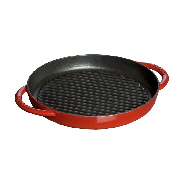 Chảo Gang Nướng Staub 26cm - Đỏ/Đen/Xám