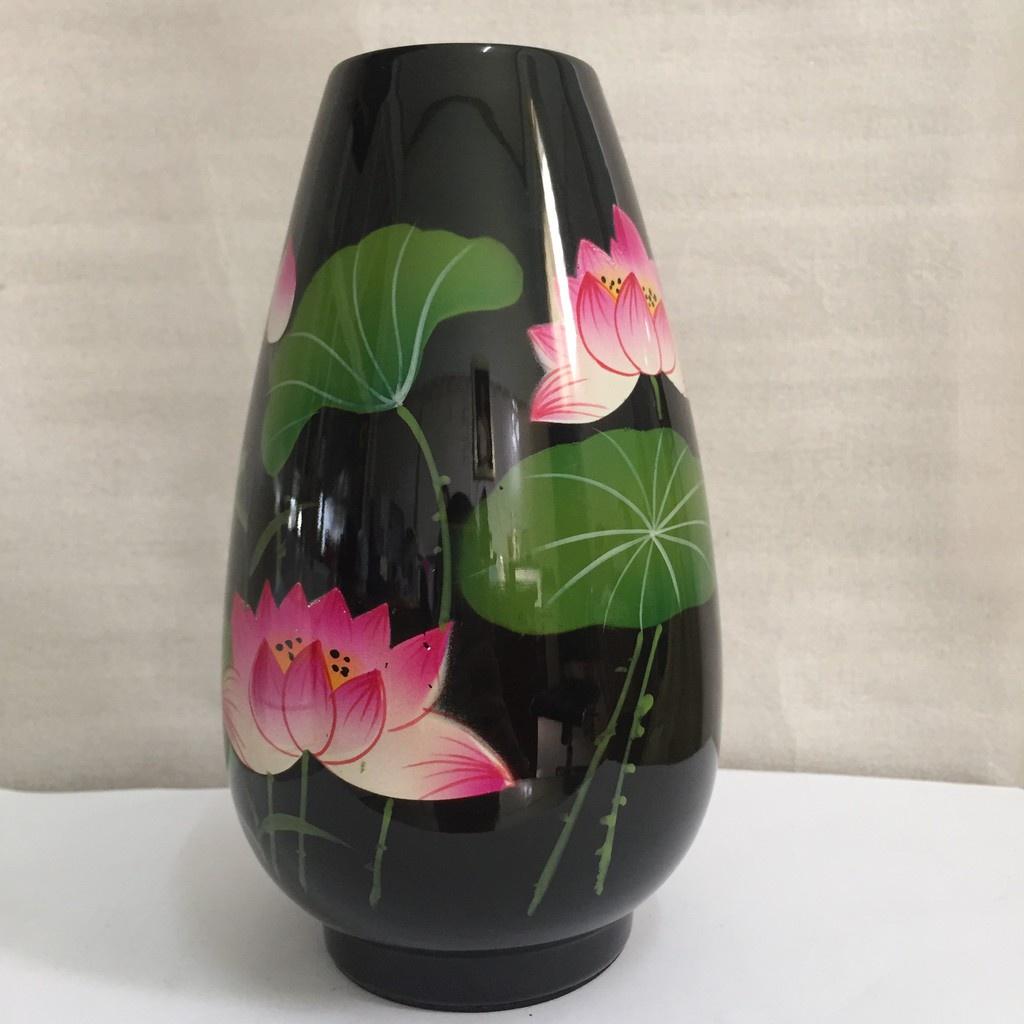 Bình bắp sơn mài cao cấp Thanh Bình Lê size 20x10 cắm hoa, trang trí nhà cửa, văn phòng, kệ tủ, làm quà tặng ý nghĩa