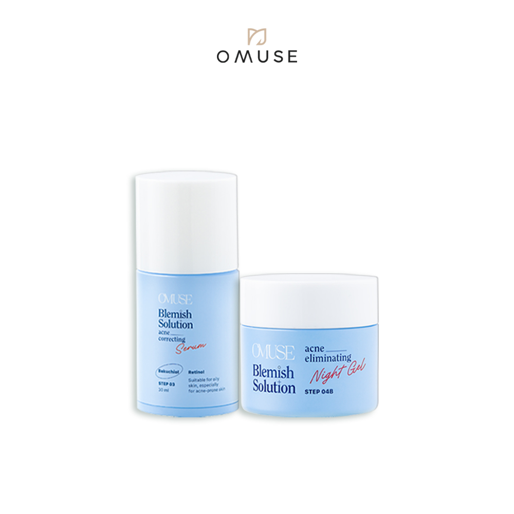 Bộ sản phẩm giảm mụn và ngăn ngừa mụn chuyên sâu OMUSE Blemish Solution Acne Correcting set