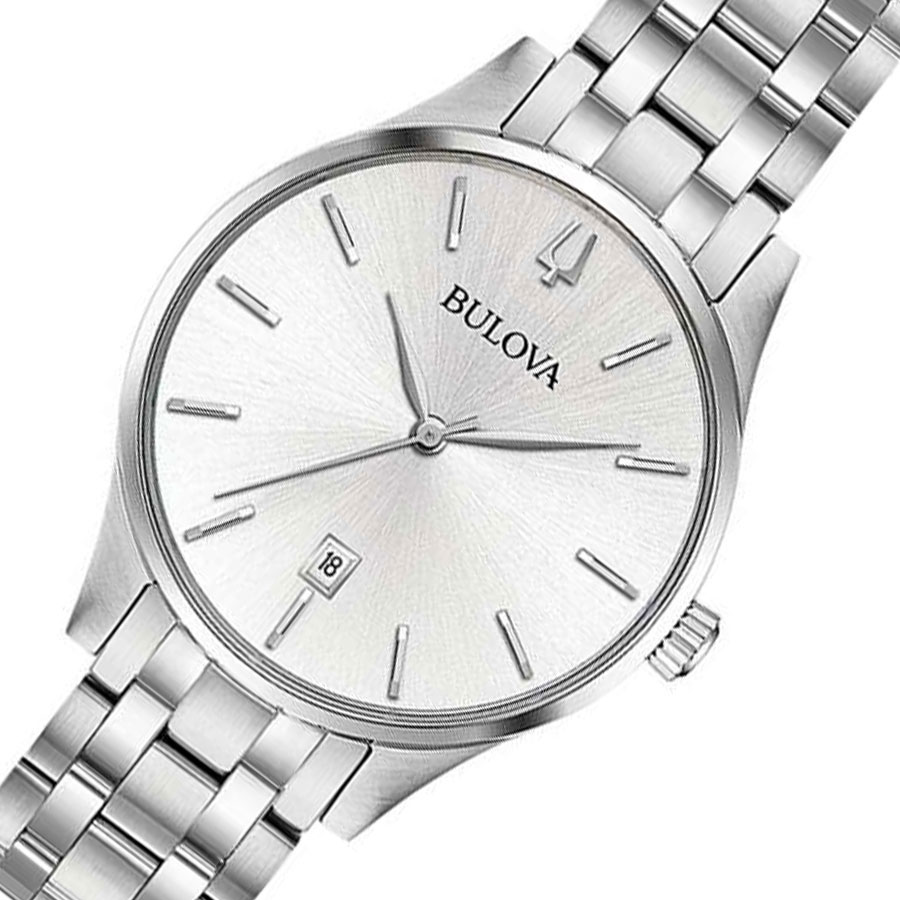 Đồng Hồ Nam Bulova Dây Thép Không Gỉ 96M148 - Mặt Trắng