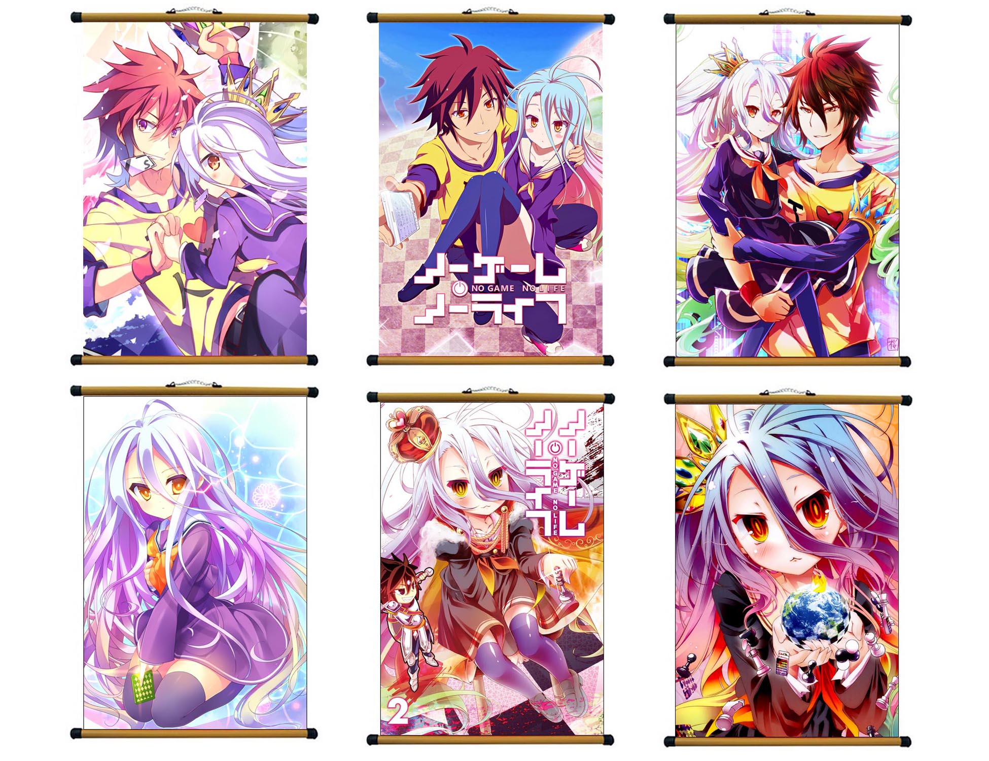 Tranh ảnh treo tường No Game, No Life có khung nẹp