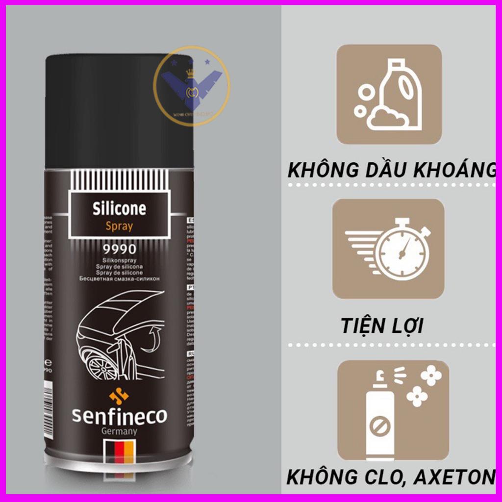 Xịt dưỡng làm mềm ron cao su Senfineco 9990 Silicone Spray - 450ml