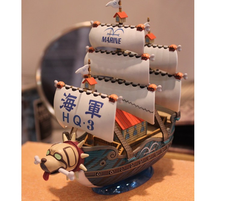 Mô hình lắp ráp tàu Garps Warship One Piece+ Tặng kèm bộ thẻ bài Pokemon
