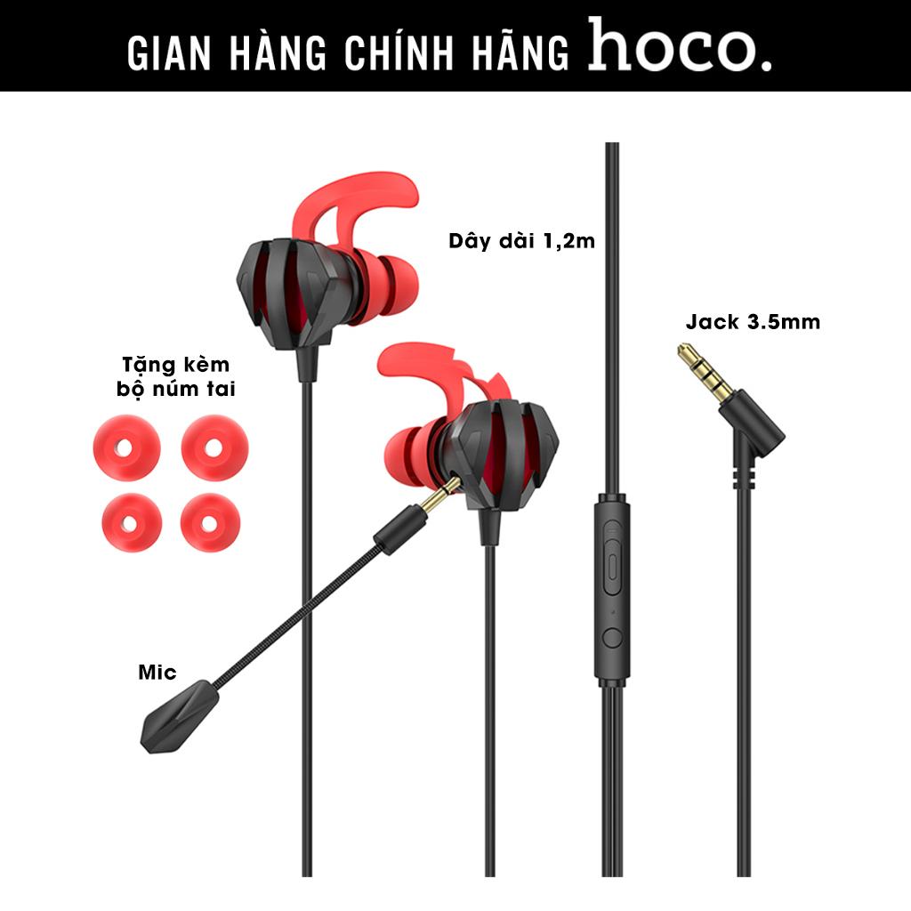 Tai nghe Gaming hàng chính hãng HOCO Mall Official M105 tai nghe có mic tháo rời chơi game nhét tai chống ồn mic Chân cắm Jack 3.5mm