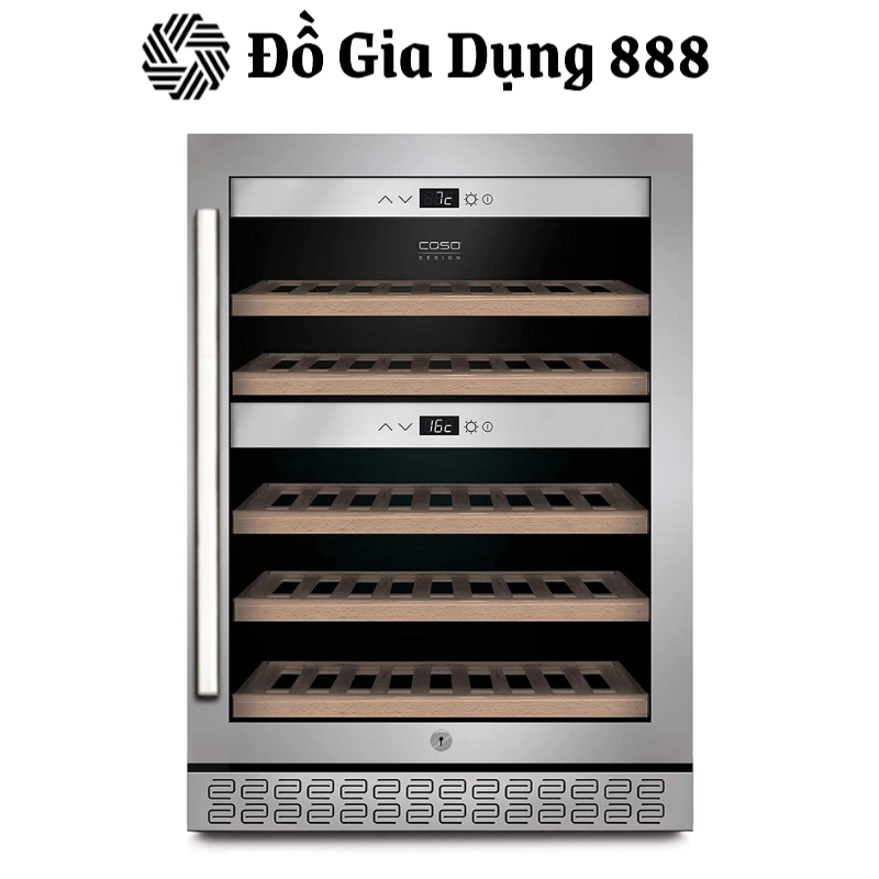 Tủ Bảo Quản Rượu CASO WINECHEF PRO, Tủ Ủ Rượu, Dung Tích 40 Chai, Bảng Điều Khiển Điện Tử, Nhập Đức, BH 12 Tháng