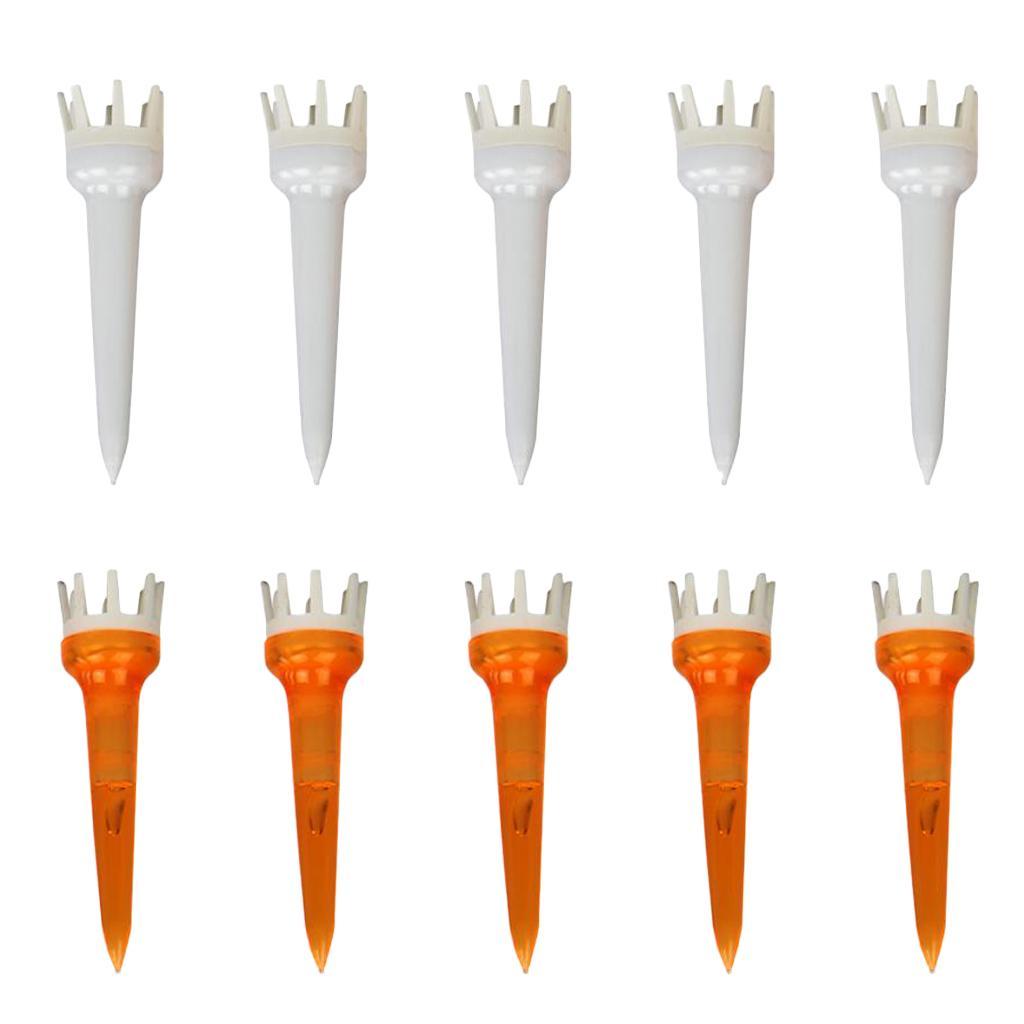 10pcs Premium PE  Golf Tees Crown Claw Tee Replacement Assorted 50mm