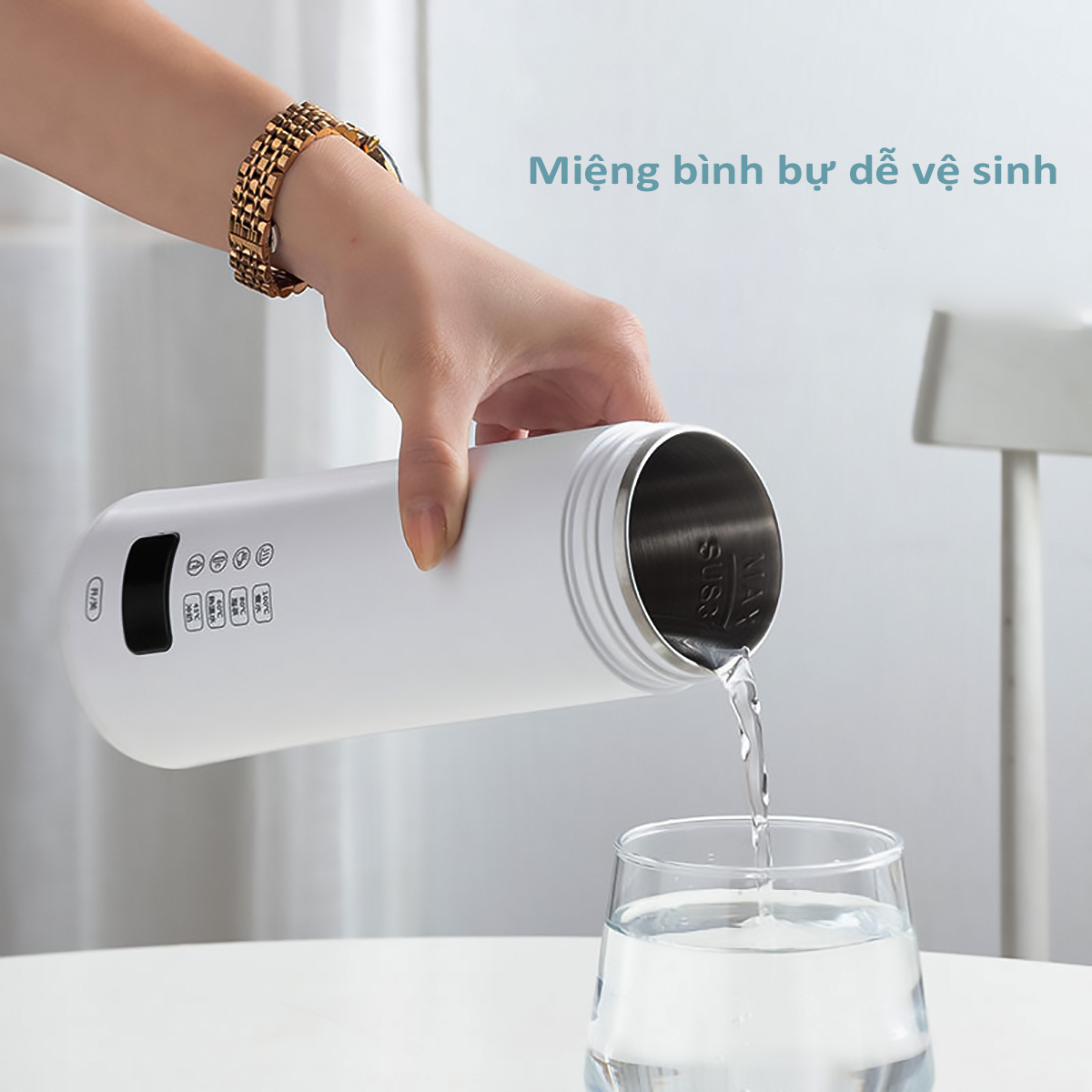 Hình ảnh Bình đun nước siêu tốc mini du lịch đa năng 400ml tự ngắt khi sôi