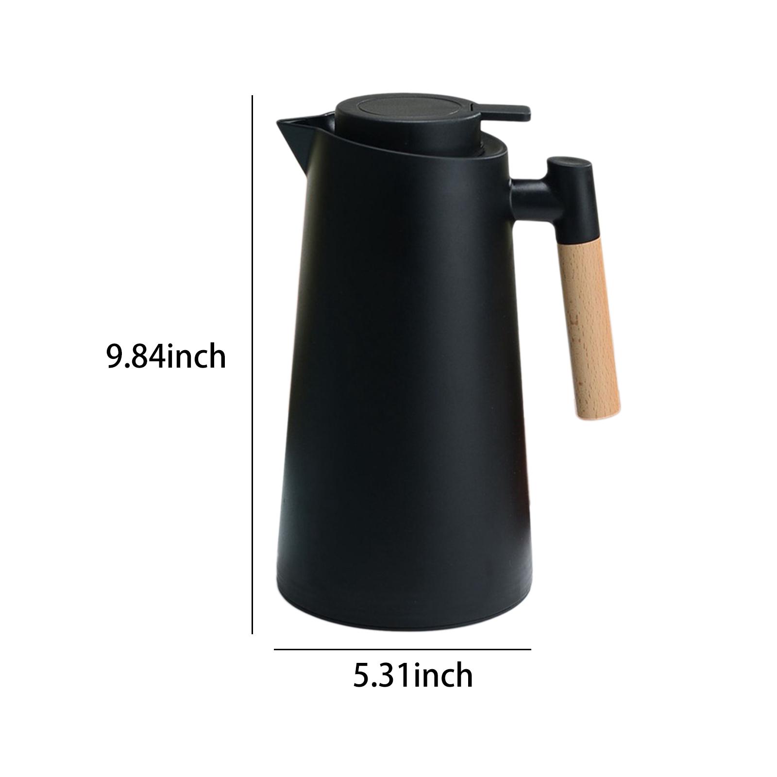 Ấm Đun Nước Nóng Giữ Nhiệt Tay Cầm Gỗ Tự Động Ngắt 1L