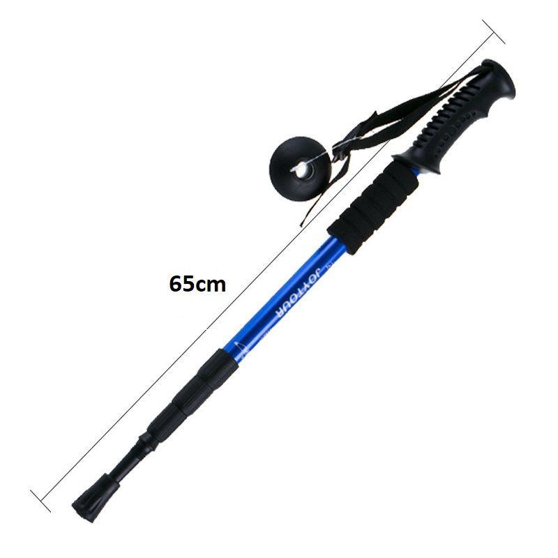 Gậy leo núi rút gọn JOYTOUR 65-135cm Tay thẳng, Gậy đi bộ leo núi bằng hợp kim nhôm giảm sóc chịu lực