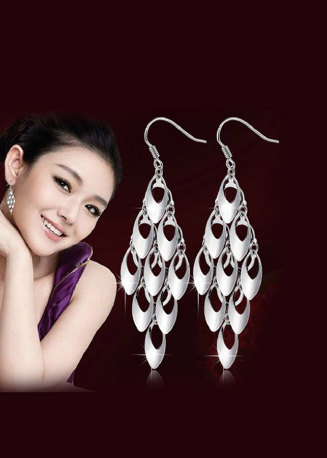 Bông tai dài đuôi cong thời trang