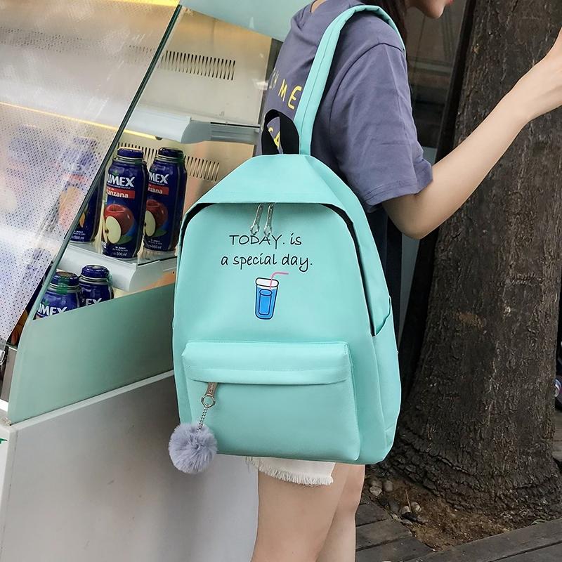 4 Bộ Vải Schoolbags Dành Cho Các Bạn Nữ Tuổi Teen Nữ Trẻ Em Đeo Vai Xu Hướng Mới Ba Lô Nữ Thời Trang Phụ Nữ Ba Lô
