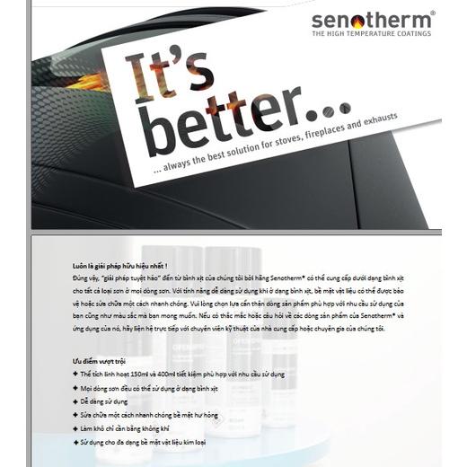 Sơn chịu nhiệt cao cấp, chống cháy đến từ Đức - Senotherm - Sơn pô xe máy, chịu đến 600 độ C