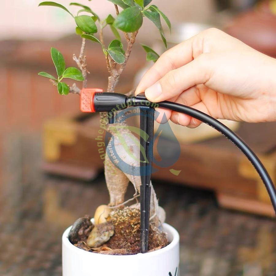 Bộ tưới cây tự động 20 đầu tưới nhỏ giọt có van khóa kèm van nước hẹn giờ chạy pin Loại 1