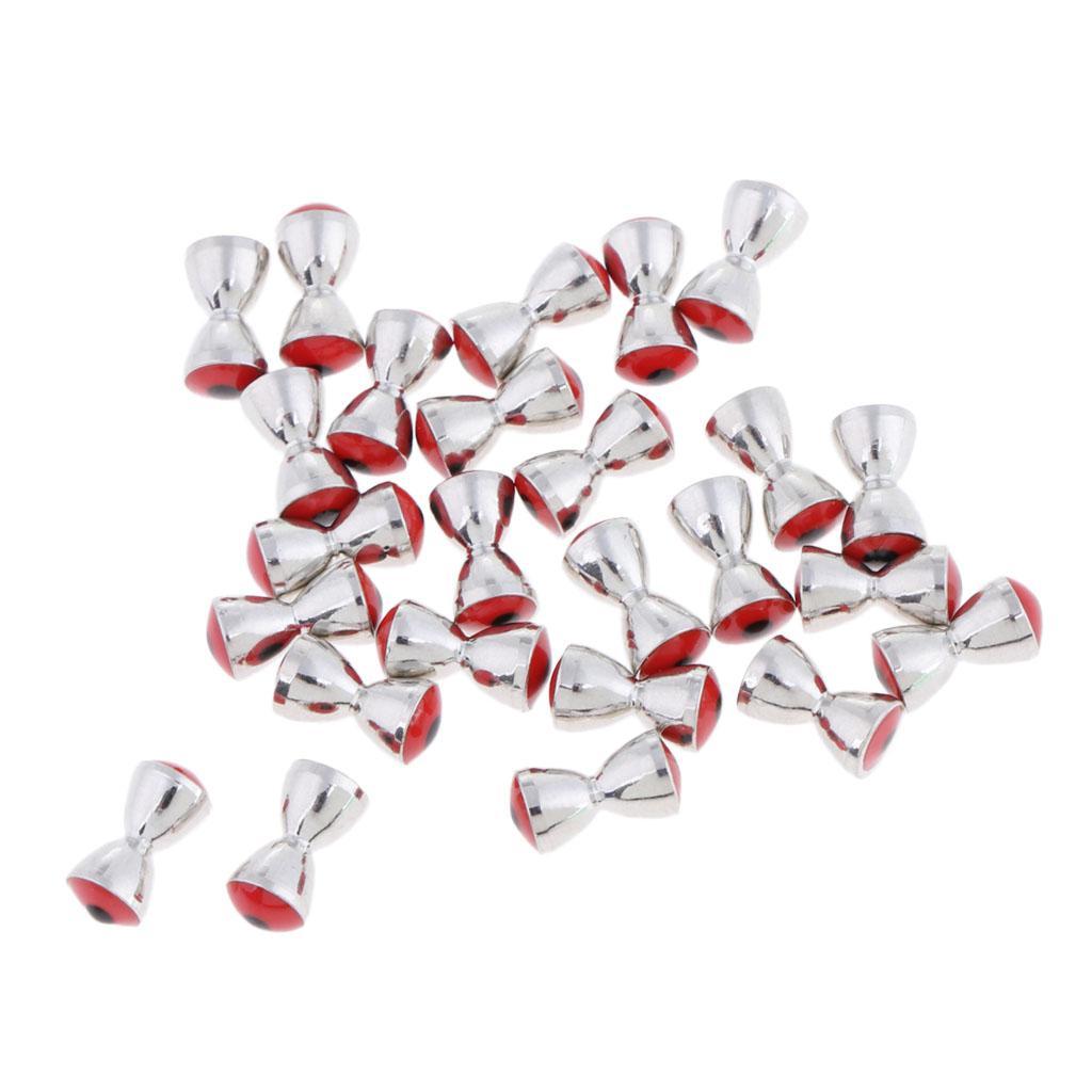 2-6pack 25pcs Steel Fly Tying Beads Tungsten Slotted Eyes Fishing Ball Beads 4mm