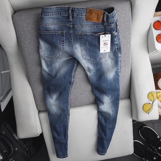 Quần Jean Nam cao cấp vảy sơn - co giãn