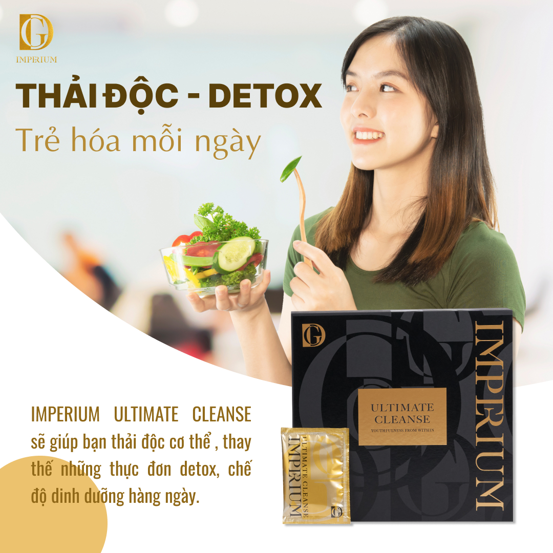 Thức uống dinh dưỡng IMPERIUM ULTIMATE CLEANSE hỗ trợ giải độc, phục hồi và trẻ hóa cơ thể cho một cuộc sống tràn đầy năng lượng, thích hợp để tặng cho bạn bè, cấp trên và người thân