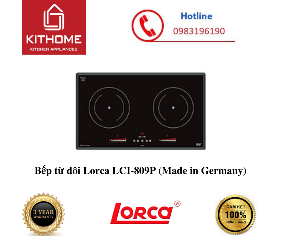 Bếp từ đôi Lorca LCI-809P (Made in Germany) - Hàng chính hãng