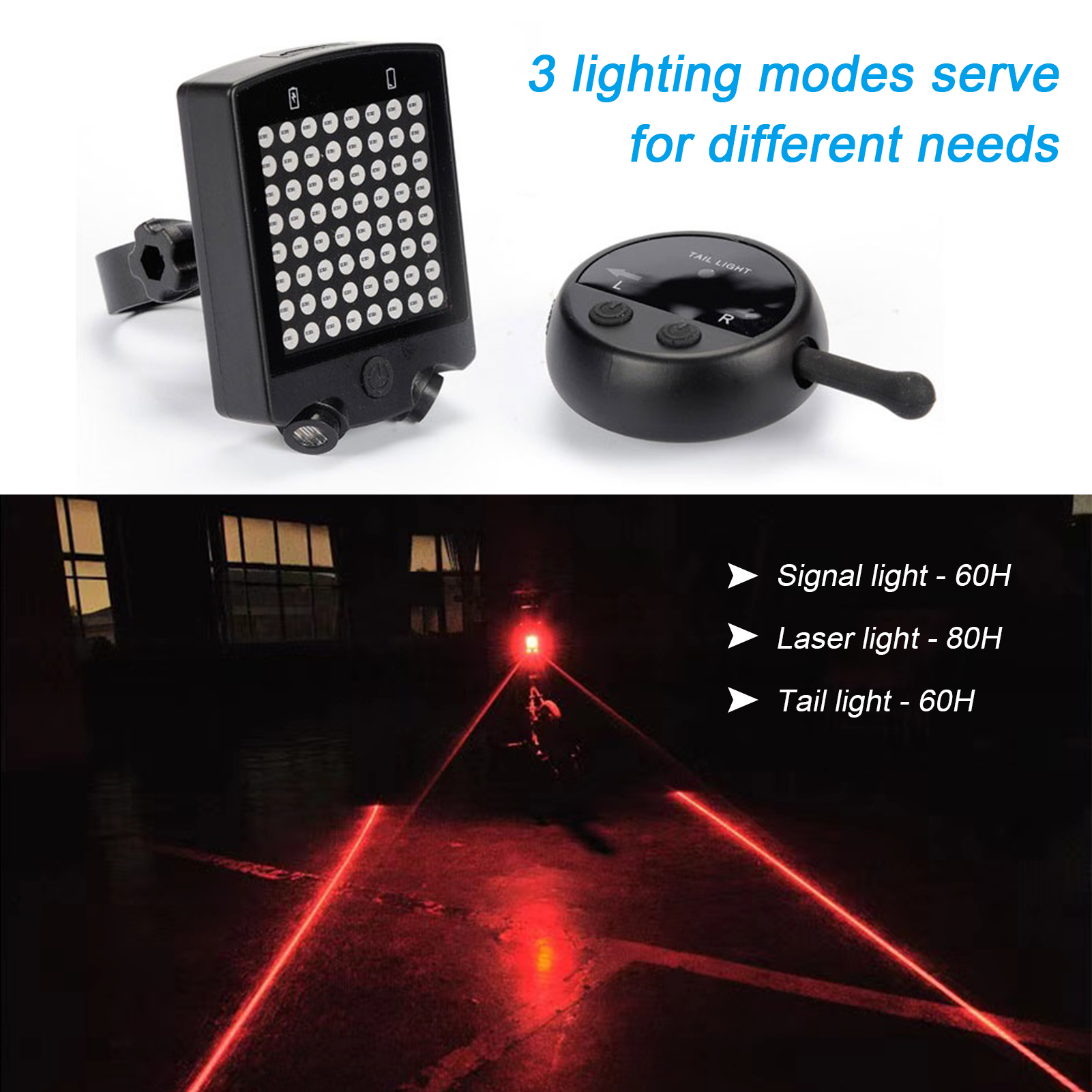 Đèn hậu xe đạp siêu sáng tự động Cảm biến trọng lực thông minh, sạc USB không thấm nước