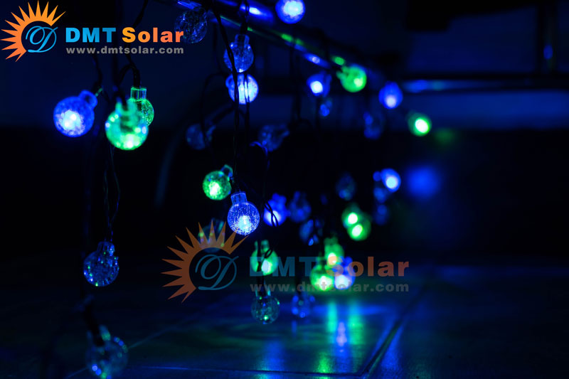 Đèn led dây pha lê trang trí năng lượng mặt trời - LED NHIỀU MÀU LD04-RGB