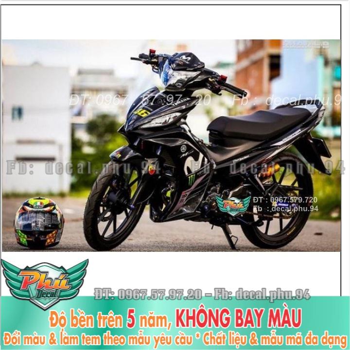 Tem rời Exciter 135 Movistar đen trắng -1