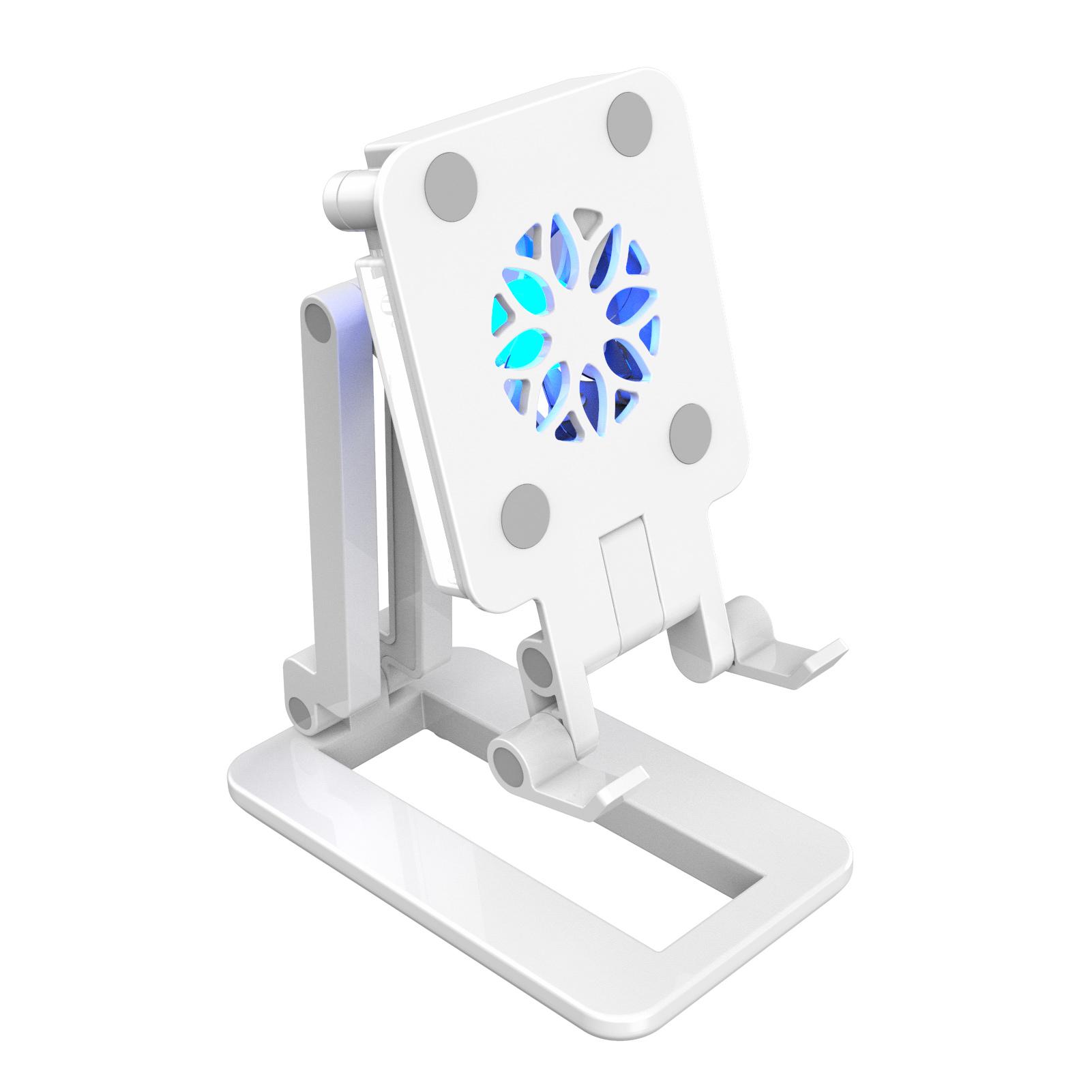 Giá đỡ điện thoại thông minh để bàn có thể gập lại tối đa 25,5cm Chiều cao có thể điều chỉnh với Quạt làm mát