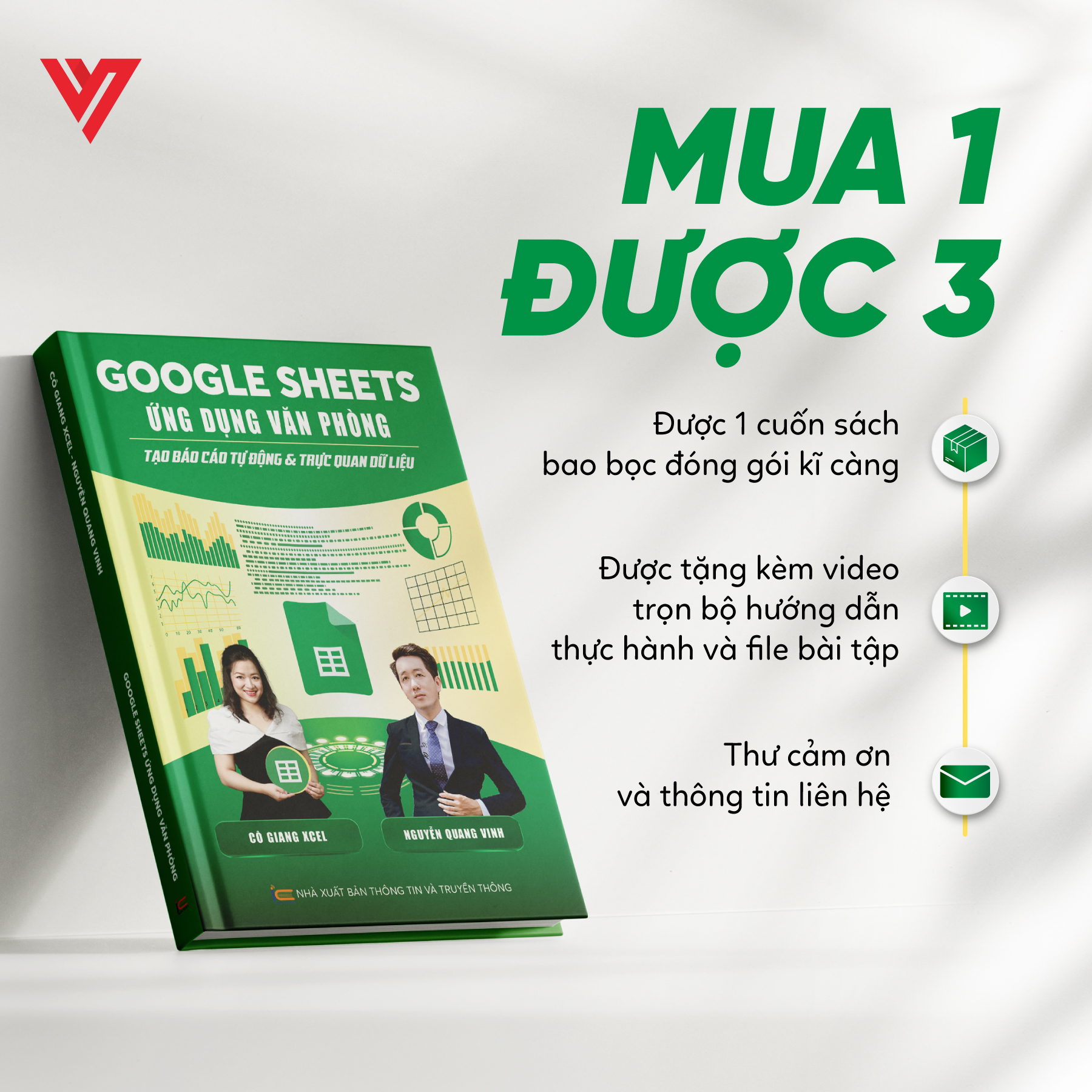 Combo 4 Sách Word -  Google Sheet - Power Point - Power Query &amp; Power Pivot ĐÀO TẠO TIN HỌC Ứng Dụng Văn Phòng Kèm Video Khóa Học