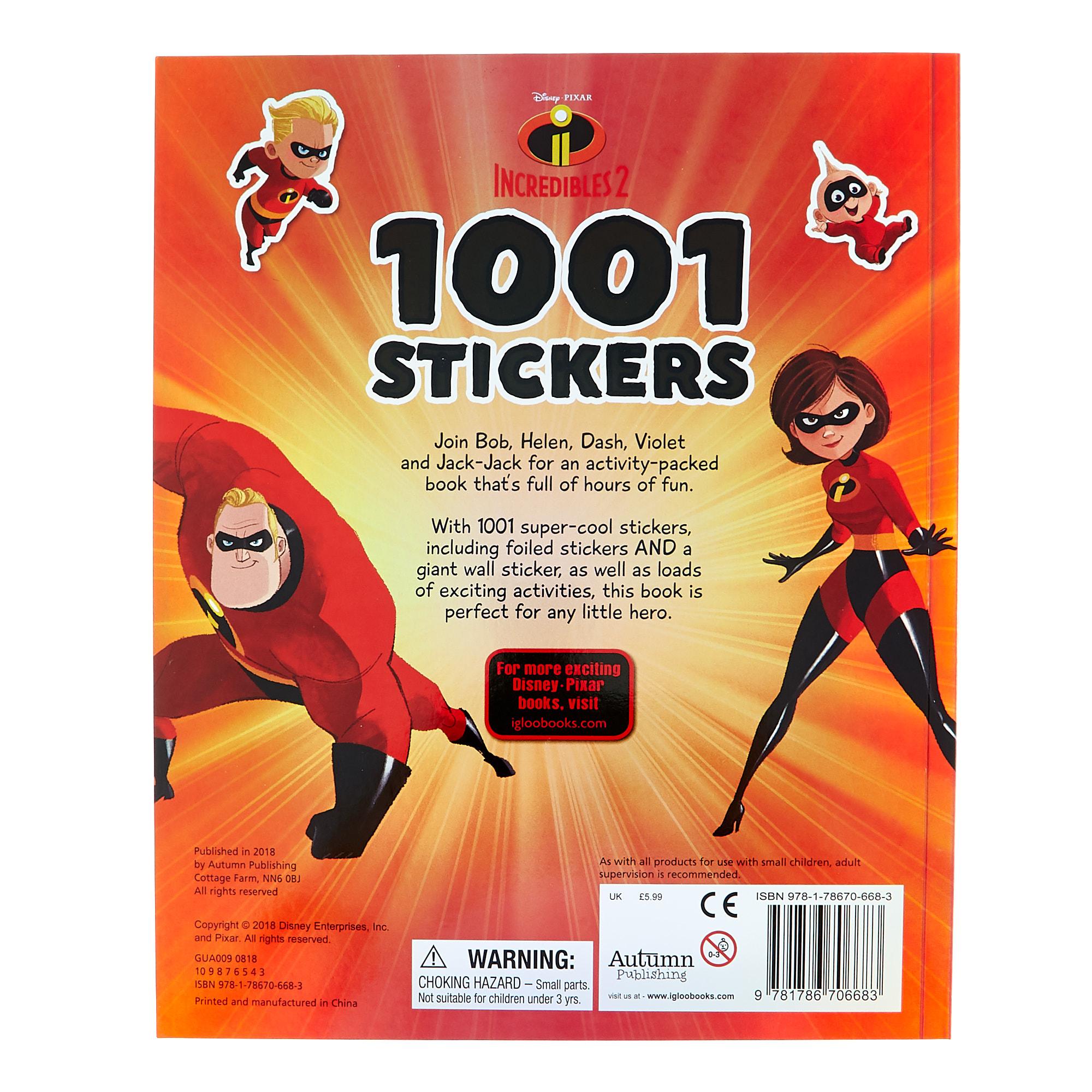 Disney Pixar Incredibles 2: 1001 Stickers - Disney Pixar Gia đình siêu nhân 2: 1001 hình dán Ver 2