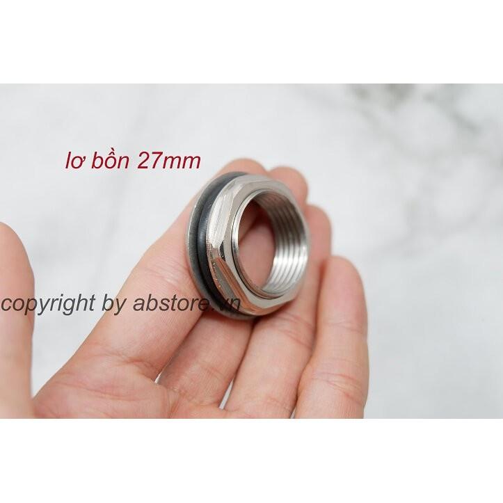 Ốc Rốn Téc Nước Inox 304, Ốc Ren Bồn Nước 27, 48