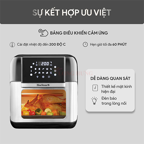 Nồi chiên không dầu Bluestone 10 lít AFB-5888 - Hàng chính hãng