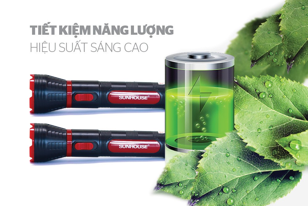 Đèn pin tay cầm SUNHOUSE – cỡ lớn SHE-4111 - Hàng chính hãng