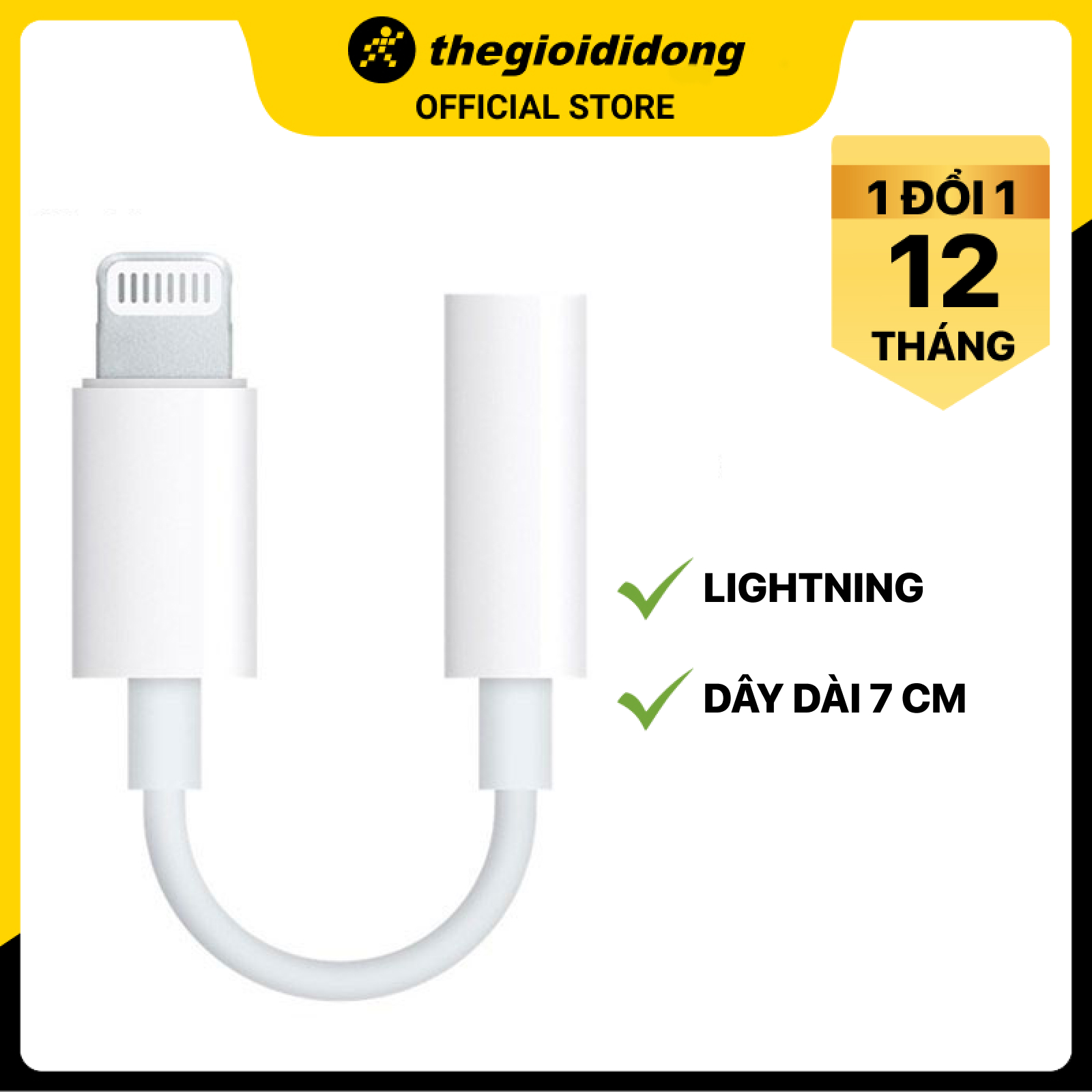 Dây Cáp Chuyển Đổi Lightning Sang 3.5mm Apple MMX62ZA/A - Hàng Chính Hãng