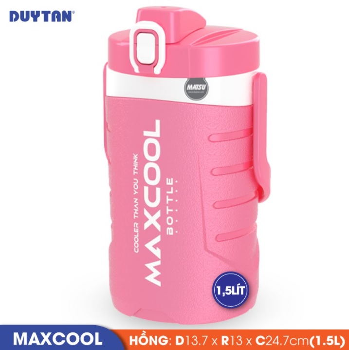 Bình giữ nhiệt nhựa Duy Tân Maxcool 1.5 lít (13.7 x 13 x 24.7 cm) - 13665 - Giao màu ngẫu nhiên - Hàng chính hãng