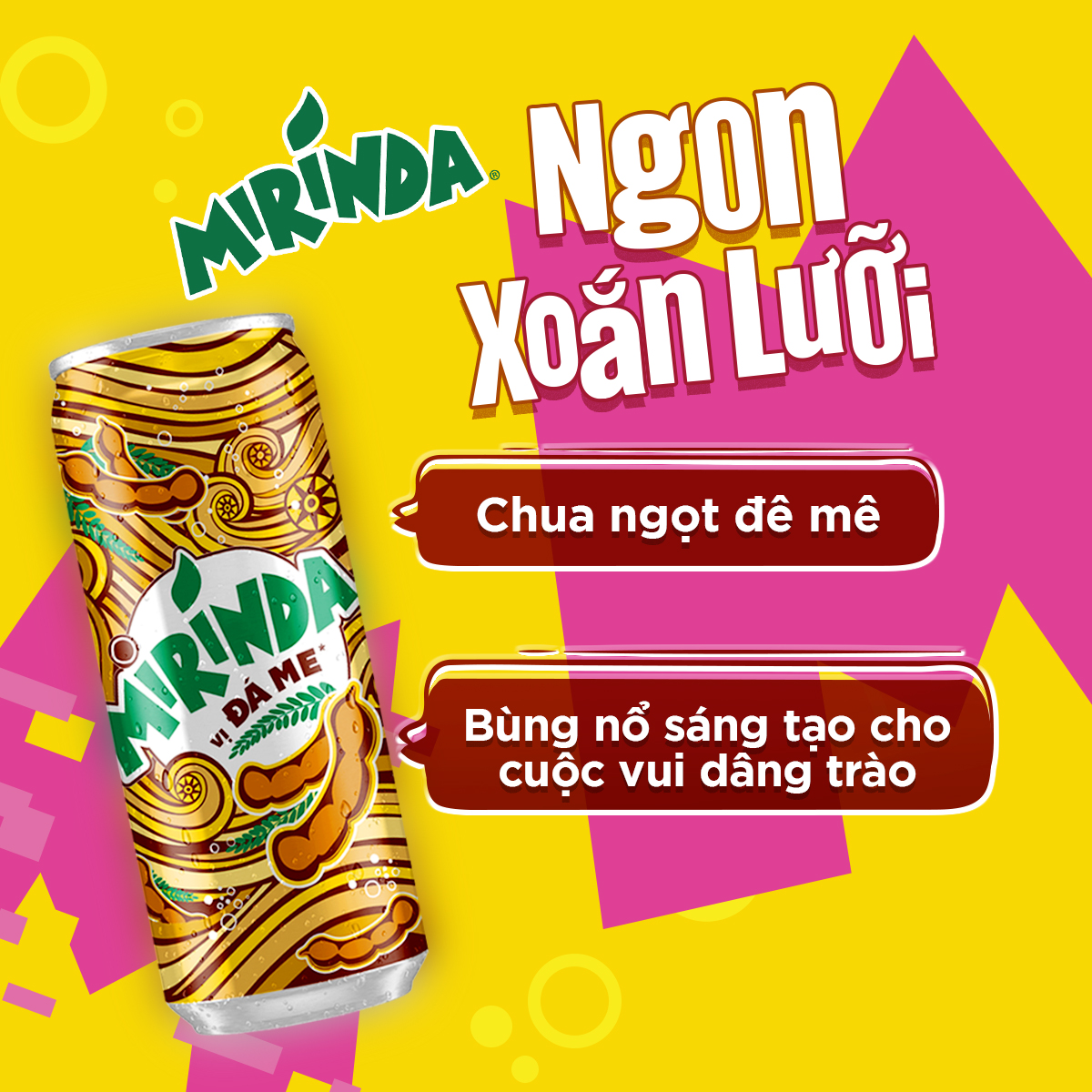 Thùng 24 Lon Nước Ngọt Có Gas Mirinda Đá Me (320ml/Lon)