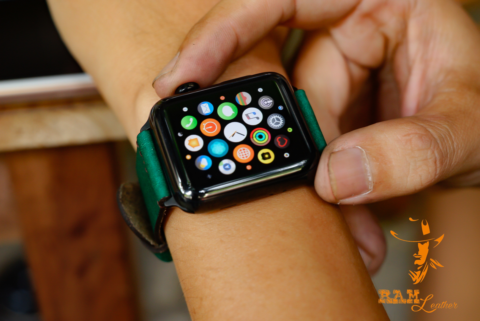 DÂY ĐỒNG HỒ DA BÒ THẬT XA LÁ RAM SIMPLE S- GREEN - HÀNG CHÍNH HÃNG