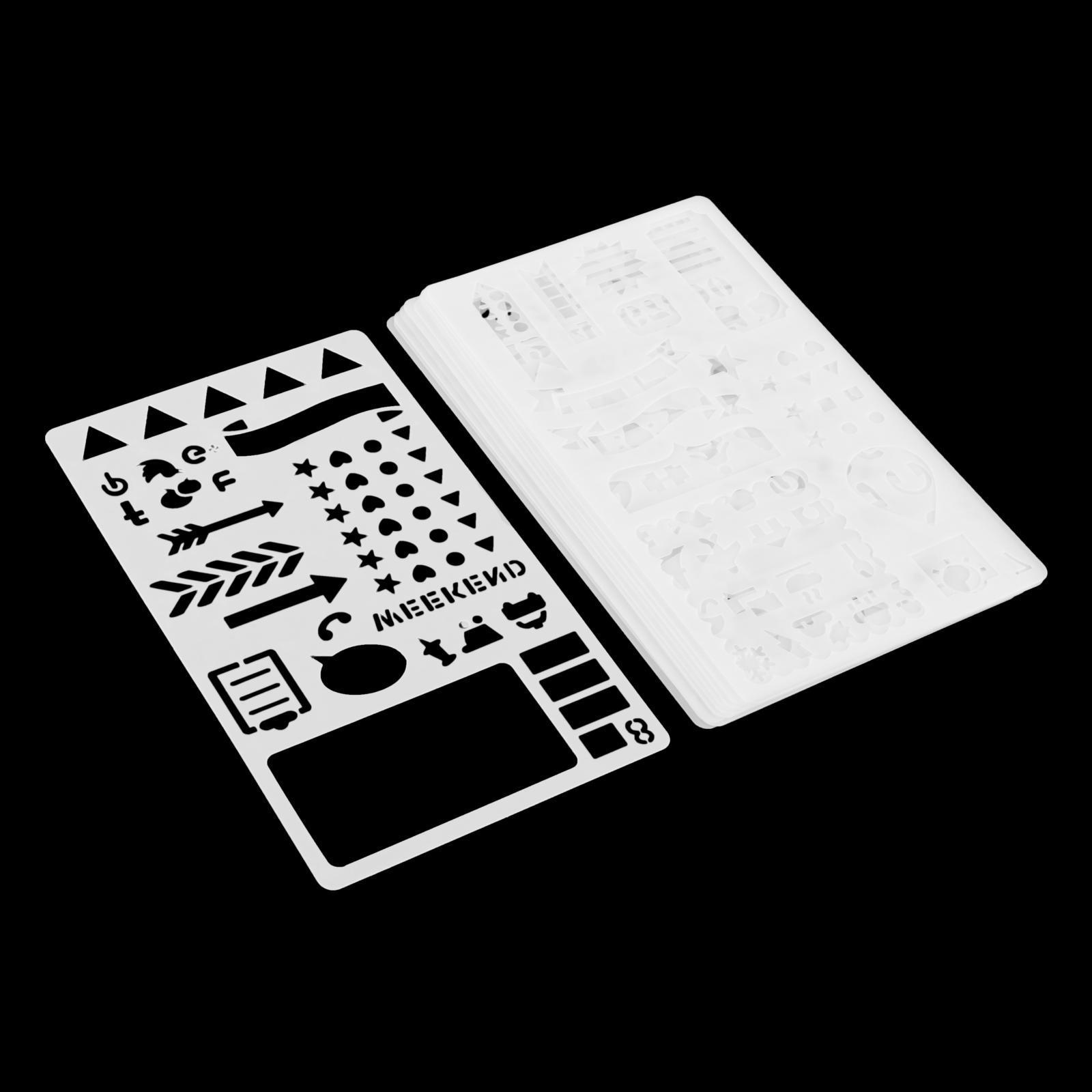 Journal Stencil Set Diary Drawing Template Stencils for Planner Graffiti School Decor