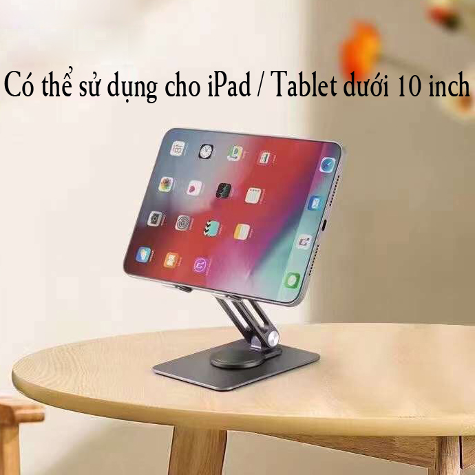 Giá đỡ kệ đỡ hợp kim nhôm cho điện thoại / máy tính bảng xoay 360 độ hiệu HOTCASE Rotation Stand - xoay mọi góc độ, thiết kế hợp kim nhôm nguyên khối cao cấp, chịu được trọng lượng 7.5kg - Hàng nhập khẩu