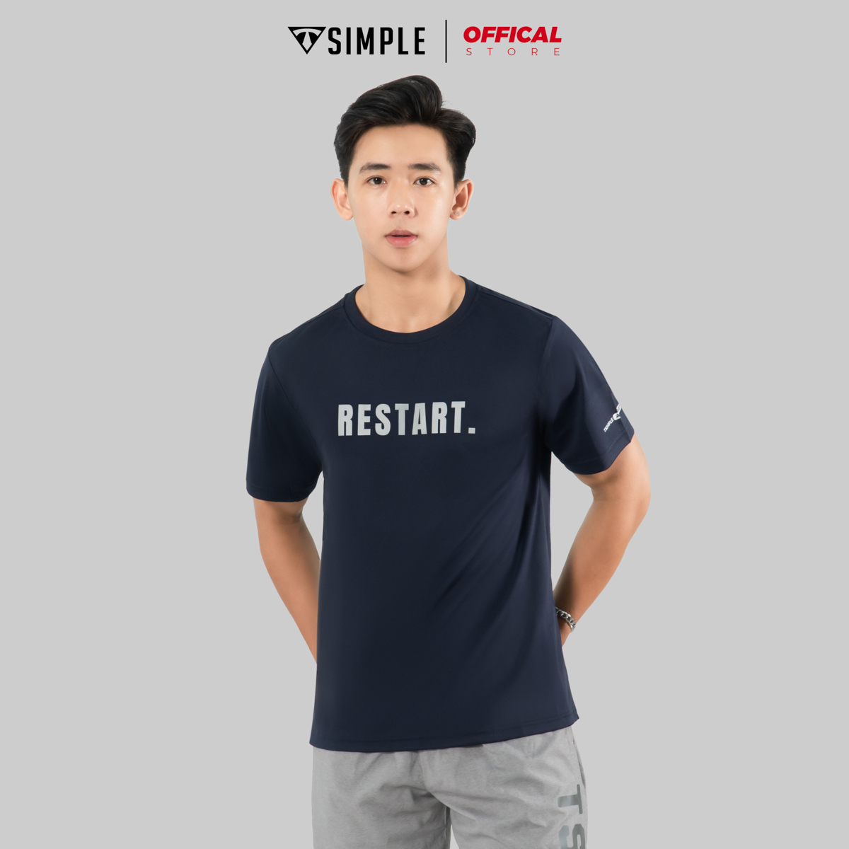 Áo Thể Thao Nam TSIMPLE cổ tròn tay ngắn tập gym vải thun lạnh thoáng mát co giãn chuẩn form MSSAHP5