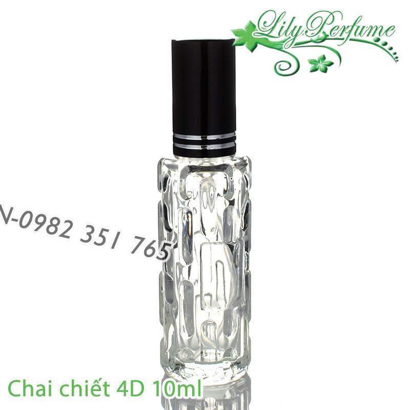 Lọ chiết nước hoa 4D thủy tinh 10ml (Ống chiết nước hoa/ Vỏ chiết nước hoa/ Chai chiết nước hoa)