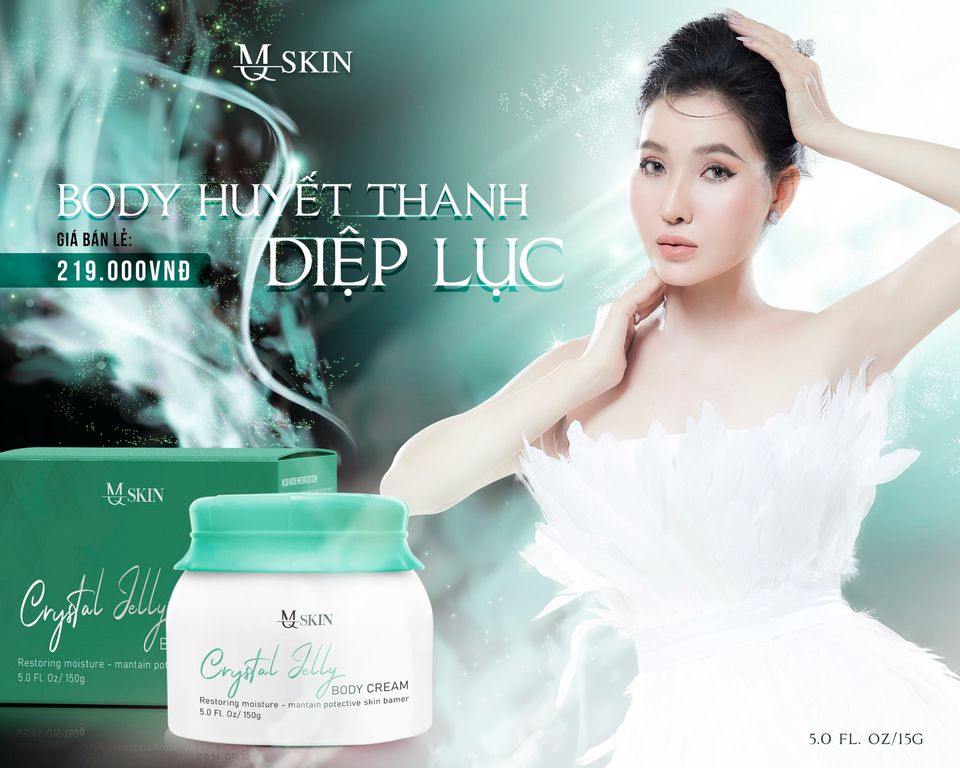 Kem  Body Huyết Thanh Diệp Lục Crystal Jelly MQ SKIN