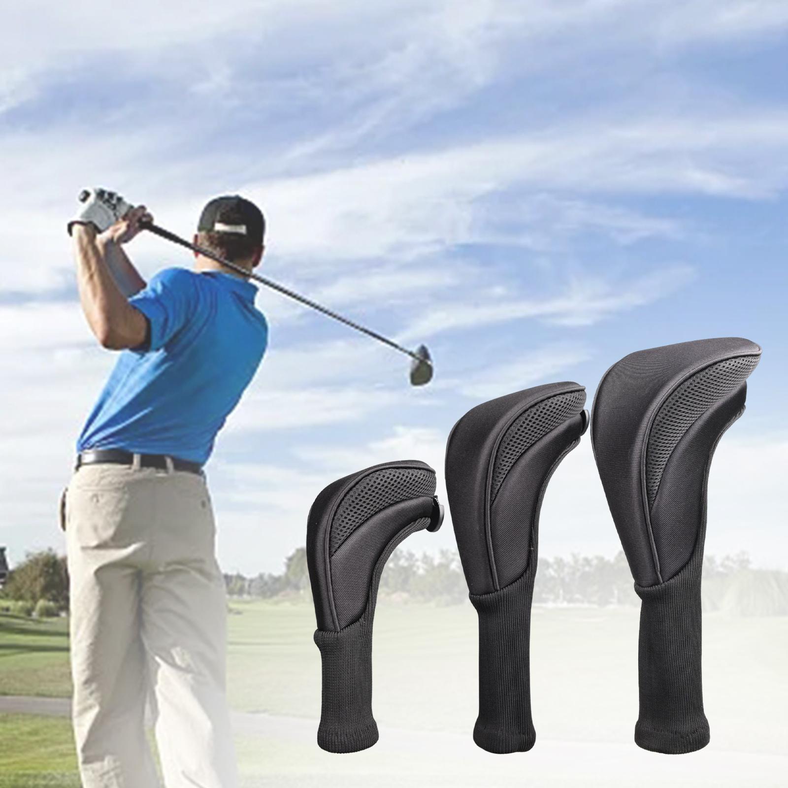 Golf Club Head Cover 1, 3 4 5 7 X Driver Fairway Woods Headcovers, Hybrid Head Cover Set with Interchangeable Tags Fits Fairway and Driver Clubs