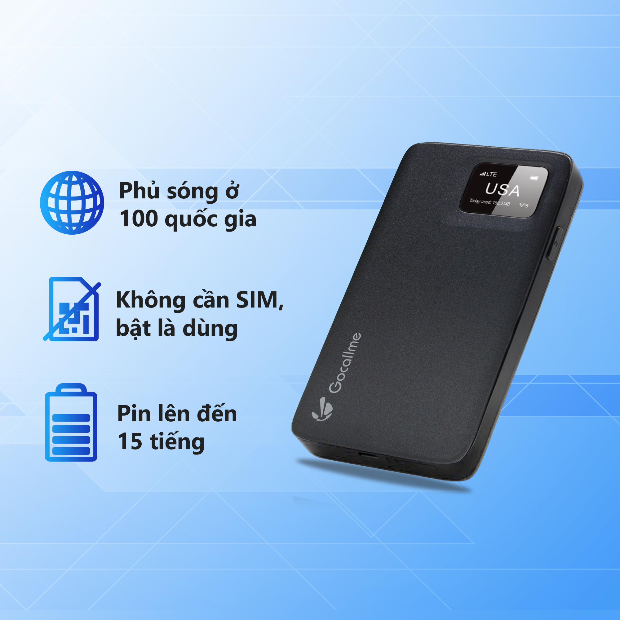 Bộ Phát Wifi Di Động 4G - Kích thước mini bỏ túi - Hàng nhập khẩu từ Nhật Bản