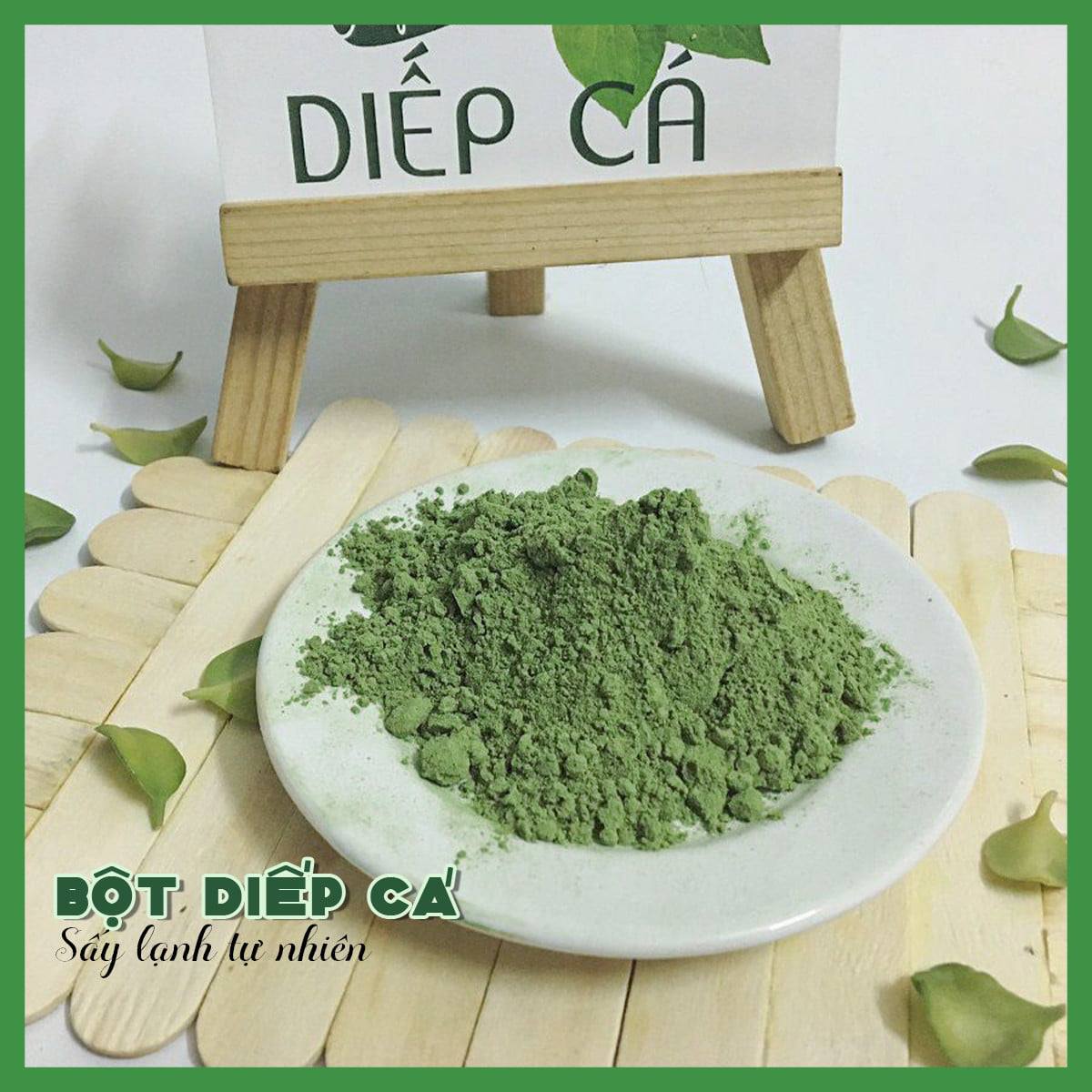 Bột Diếp Cá hữu cơ nguyên chất sấy lạnh Dalahouse - Tuýp 3gr - Mát Gan, ngừa mụn, ngừa trĩ và táo bón. Hỗ trợ bảo vệ Phổi